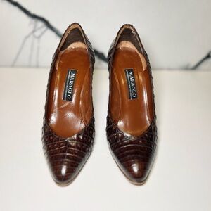 Vintage Maraolo Alligator Leather Heels 7B